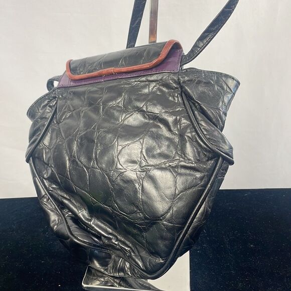 Multi Leather 80’s With Beads Bag - Picture 3 of 5